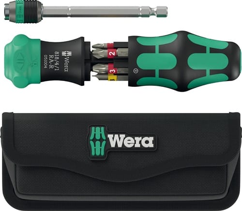 WERA Magazinbithalter Kraftform Kompakt 25 RA-R 6-tlg.m.Tasche WERA