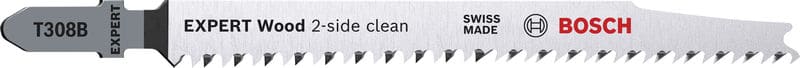 BOSCH EXPERT ‘Wood 2-side clean’ T 308 B Stichsägeblatt, 5 Stück. Für Stichsägen