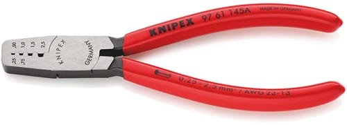 KNIPEX Aderendhülsenzange L.145mm 0,25-2,5 (AWG 23-13) mm² pol.Ku.-Überzug KNIPEX