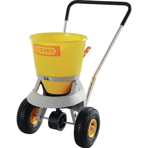 CEMO Streugutwagen 20l Ku.gelb Bereifung Luft m.Streumengenregler 1-4m Cemo