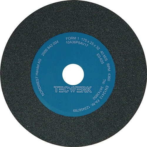 TECWERK Schleifbockscheibe Ø200xB25x32mm 36 Form A NK,, TECWERK