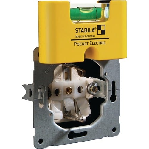 STABILA Wasserwaage Pocket Electric 7cm Ku.gelb ± 1mm/m m.Magnet STABILA