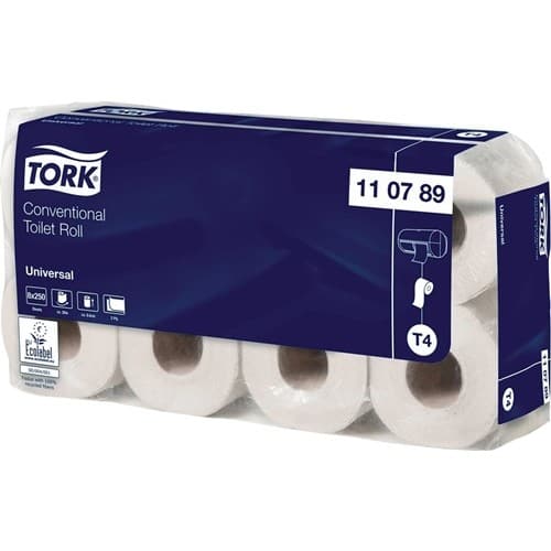 TORK Toilettenpapier TORK Univ.110789 T4,Universal,2-lag.8x8 Rl.TORK