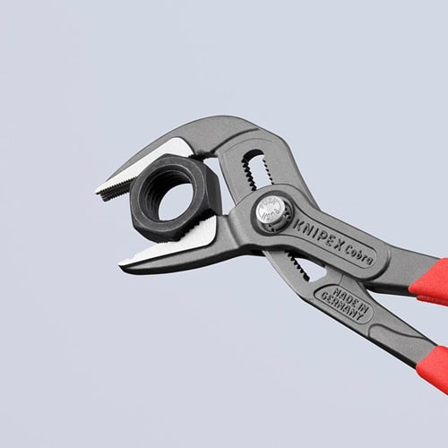 KNIPEX Wasserpumpenzange Cobra® ES L.250mm Spann-W.40mm grau atram.pol.