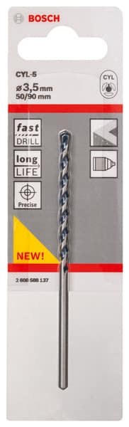 BOSCH Betonbohrer CYL-5, Blue Granite, 3,5 x 50 x 90 mm