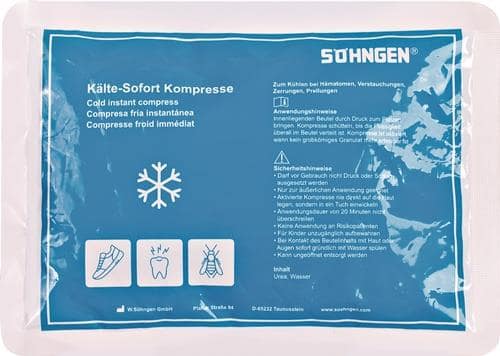 SÖHNGEN Kälte-Sofortkompressen kl.L.ca.150xB.ca.210mm o.Vorkühlung Krt.a 48 St.SÖHNGEN