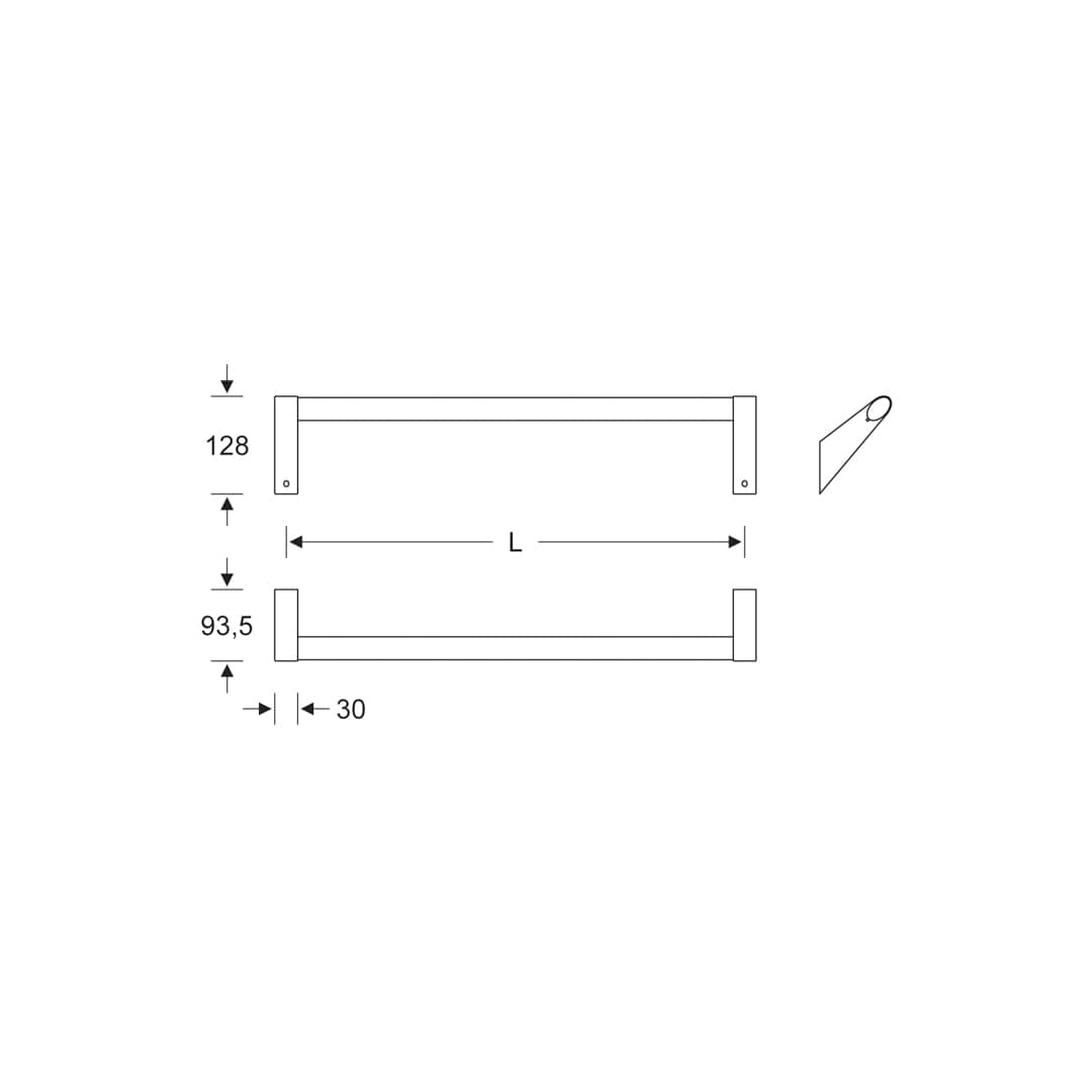 KWS Haltegriff A100 300mm Anthrazitgrau