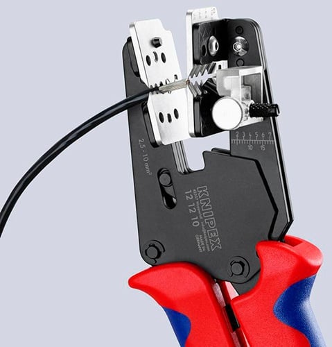 KNIPEX Präzisionsabisolierzange L.195mm 2,5-10 (AWG 14-8)mm² Mehrkomp.-Hüllen KNIPEX