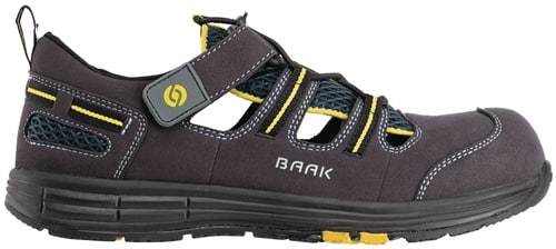 BAAK Sicherheitssandale Rene2 Gr.44 blau/gelb Mikrofaser/Mesh S1P SRC ESD EN20345