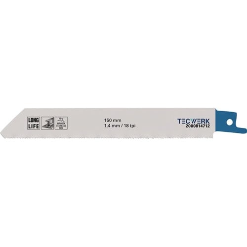 TECWERK Säbelsägeblatt L.150mm B.19mm TPI 18 1,4mm 5 St./Karte TW