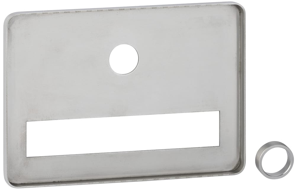 Hermat Namensschild 5001, ohne Türspion, Edelstahl