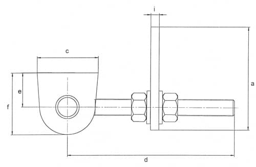 GAH Verstellbares Torband 190x33x80x150x34x65x22x10mm STA roh Btl.GAH