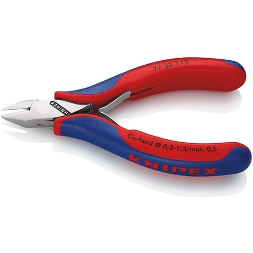 KNIPEX Elektronikseitenschneider L.115mm Form 3 Facette ja,kl.2K-Hülle