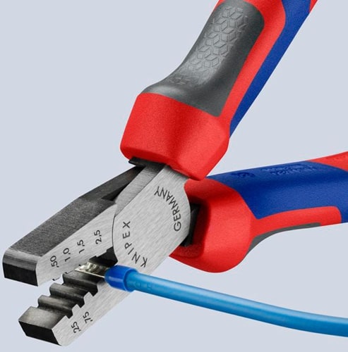 KNIPEX Aderendhülsenzange Gesamt-L.145mm 0,25-2,5 (AWG 23-13)mm² pol.