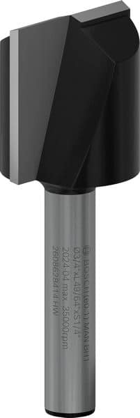 BOSCH Nutfräser 1/4", D1 19 mm, L 19,5 mm, G 51 mm