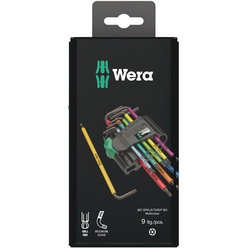 WERA Winkelschraubendrehersatz 967 SPKL 9tlg.T8-T40 m.Bohrung WERA