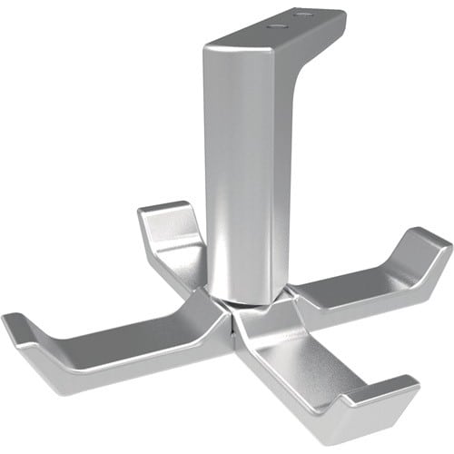 HERMETA Decken-Mantelhaken 0201 vierfach A.83mm Alu.silberf.elox.H.55mm HERMETA