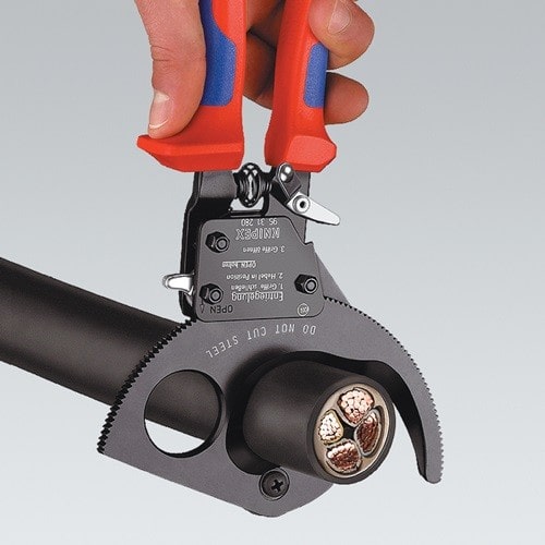 KNIPEX Kabelschneider Gesamt-L.250mm max.32 (240 mm²)mm Mehrkomp.-Hüllen KNIPEX