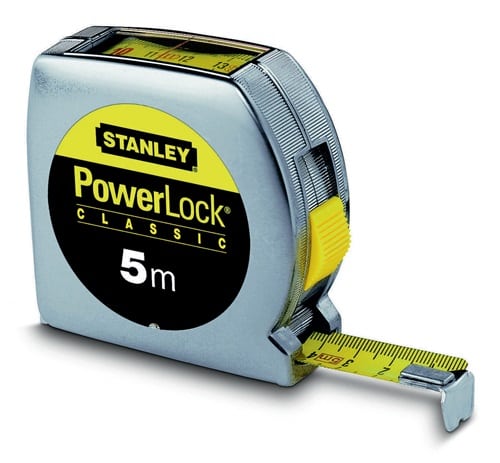 STANLEY Taschenrollbandmaß PowerLock® L.5m B.19mm mm/cm EGII Ku.Sichtfenster SB STANLEY