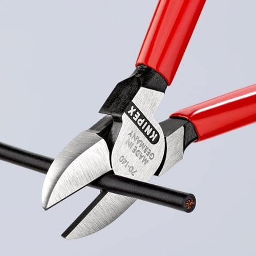 KNIPEX Seitenschneider L.140mm Kopf pol.Ku.-Überzug KNIPEX
