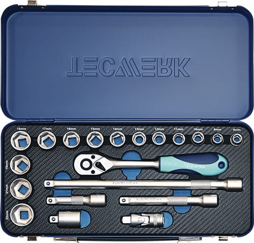 TECWERK Steckschlüsselsatz 20-tlg.3/8 Zoll SW 8-22mm Z.30 6KT TECWERK