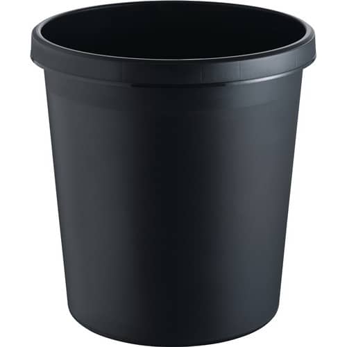 HELIT Papierkorb 18l H331xØ315mm m.Griffrand Ku.schwarz