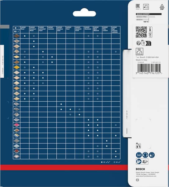 BOSCH Kreissägeblatt Expert for Wood, 190 x 20 x 2,6 mm, 56