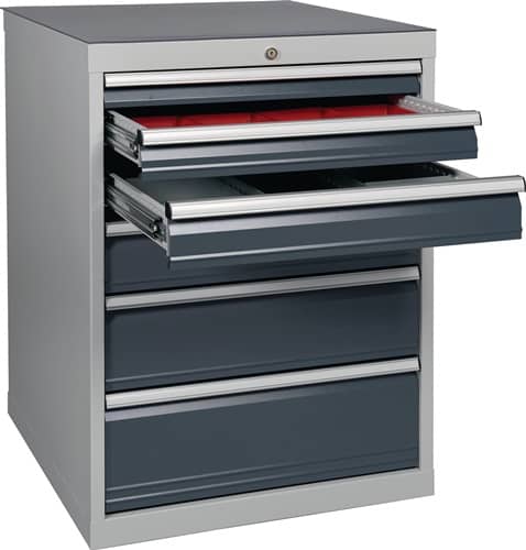 BEDRUNKA+HIRTH Schubladenschrank H1019xB705xT736mm lichtgrau/grau 6 Schubl.BEDRUNKA+HIRTH