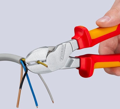 KNIPEX Kraftseitenschneider L.250mm VDE Form 0 Mehrkomp.-Hüllen KNIPEX