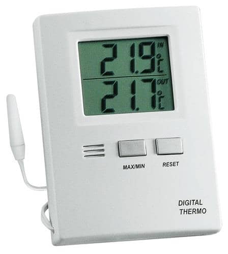 TFA Thermometer Messber.auß.-50 b.70GradC/ in.-10 b.60GradC H85xB60xT15mm Ku.TFA