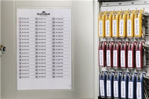 DURABLE Schlüsselschrank Key-Box H280xB302xT118mm 1-türig Zahlenschl.Anz.Hak.36