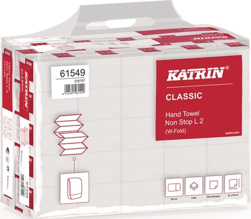 ELOS Falthandtuch Katrin Classic L 2 2-lag.weiß L.ca.240mm xB.ca.320mm 3000 Tücher/KT