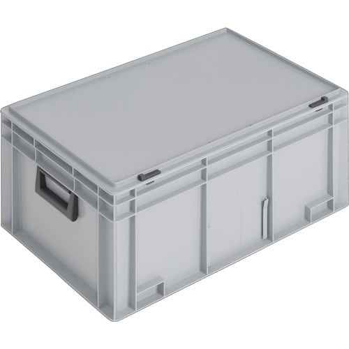 LOCKWEILER Ku.-Koffer L600xB400xH293mm PP 2 Griffe Schiebeverschluss grau 55l LOCKWEILER