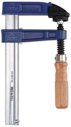 TECWERK Temperguss-Schraubzwinge Spann-W.200mm A.100mm Holzgr.27x7mm TECWERK