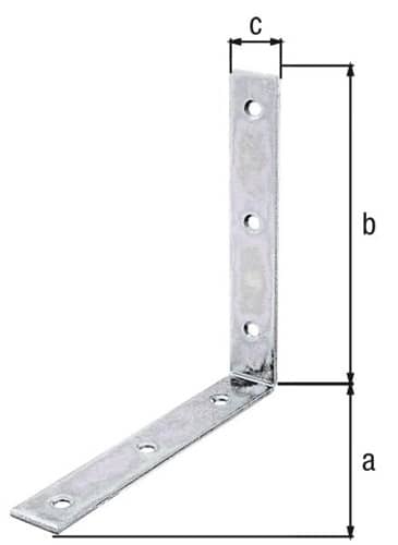 GAH Stuhlwinkel L.150x150mm B.25mm S.3mm STA sdmverz.Loch-D.6,5mm GAH
