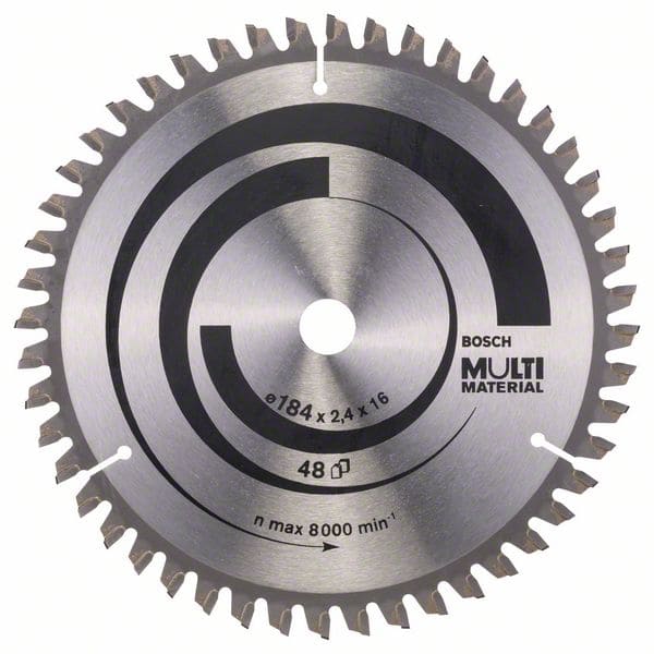 BOSCH Kreissägeblatt Multi Material, 184 x 16 x 2,4 mm, 48