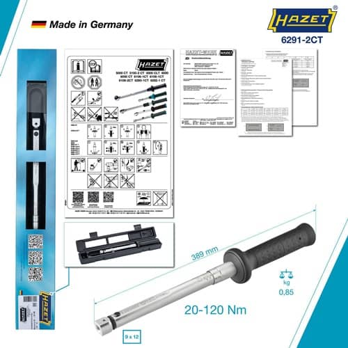 HAZET Drehmomentschlüssel 6291-2CT 20-120 Nm 9x12mm HAZET