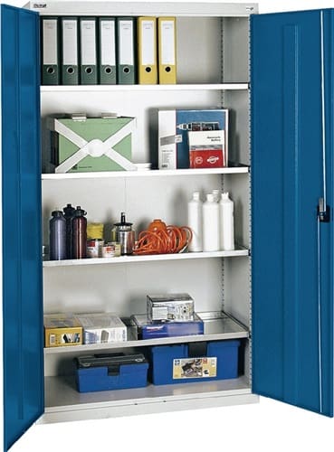 STUMPF Werkzeug-/Beistellschrank H1800xB1000xT500mm 4 BD lichtgrau enzianblau
