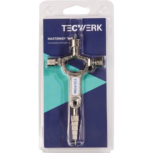 TECWERK Bau-Schaltschrankschlüssel 13 Funktionen integr.Flaschenöffner TECWERK