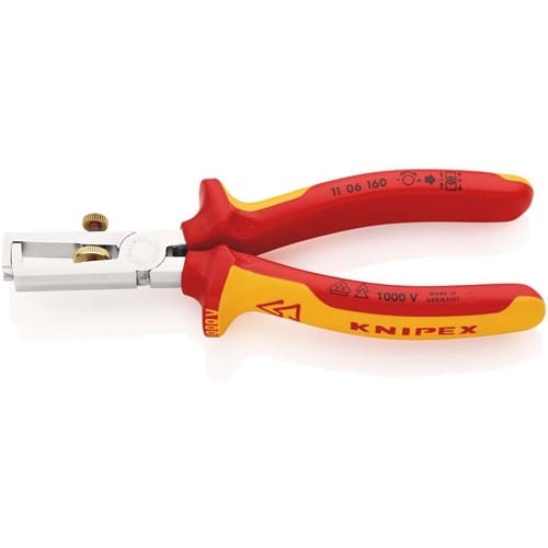 KNIPEX Abisolierzange L.160mm VDE verchr.Mehrkomp.-Hüllen m.Öffnungsf.KNIPEX