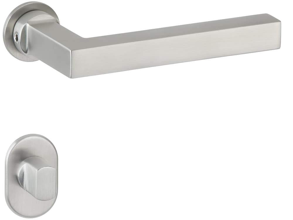 HERMAT Drückergarnitur mit Rosetten SQUARE 1835/2401, Aluminium