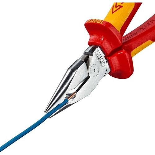 KNIPEX Spitzkombizange L.185mm pol.Mehrkomp.-Hülle verchr.VDE KNIPEX