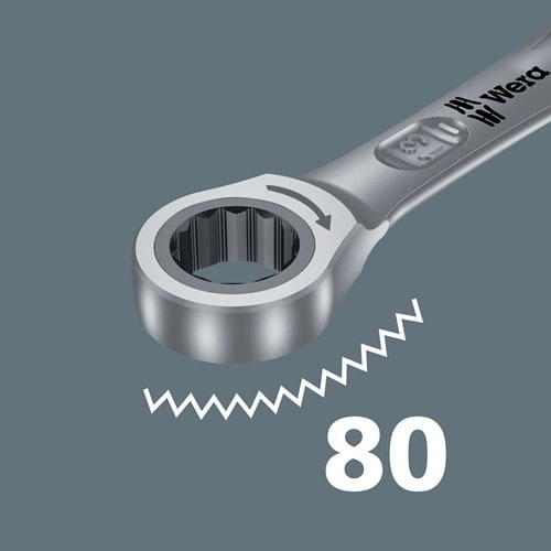 WERA Maulringratschenschlüssel Joker SW8mm L.144mm CV-Molybdän nickel-chrom-besch.