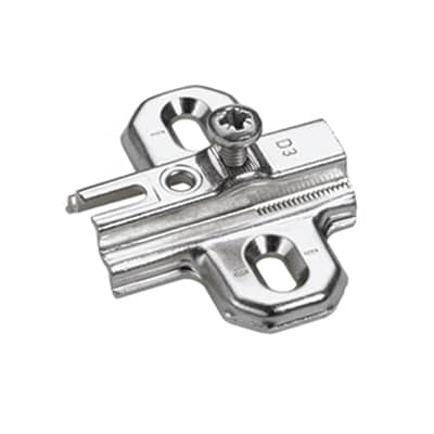 HETTICH Kreuzmontageplatte mit Langloch-Höhenverstellung, Lochreihe 37 x 32 mm, zum Anschrauben, Distanz 0.0 mm, 1079197