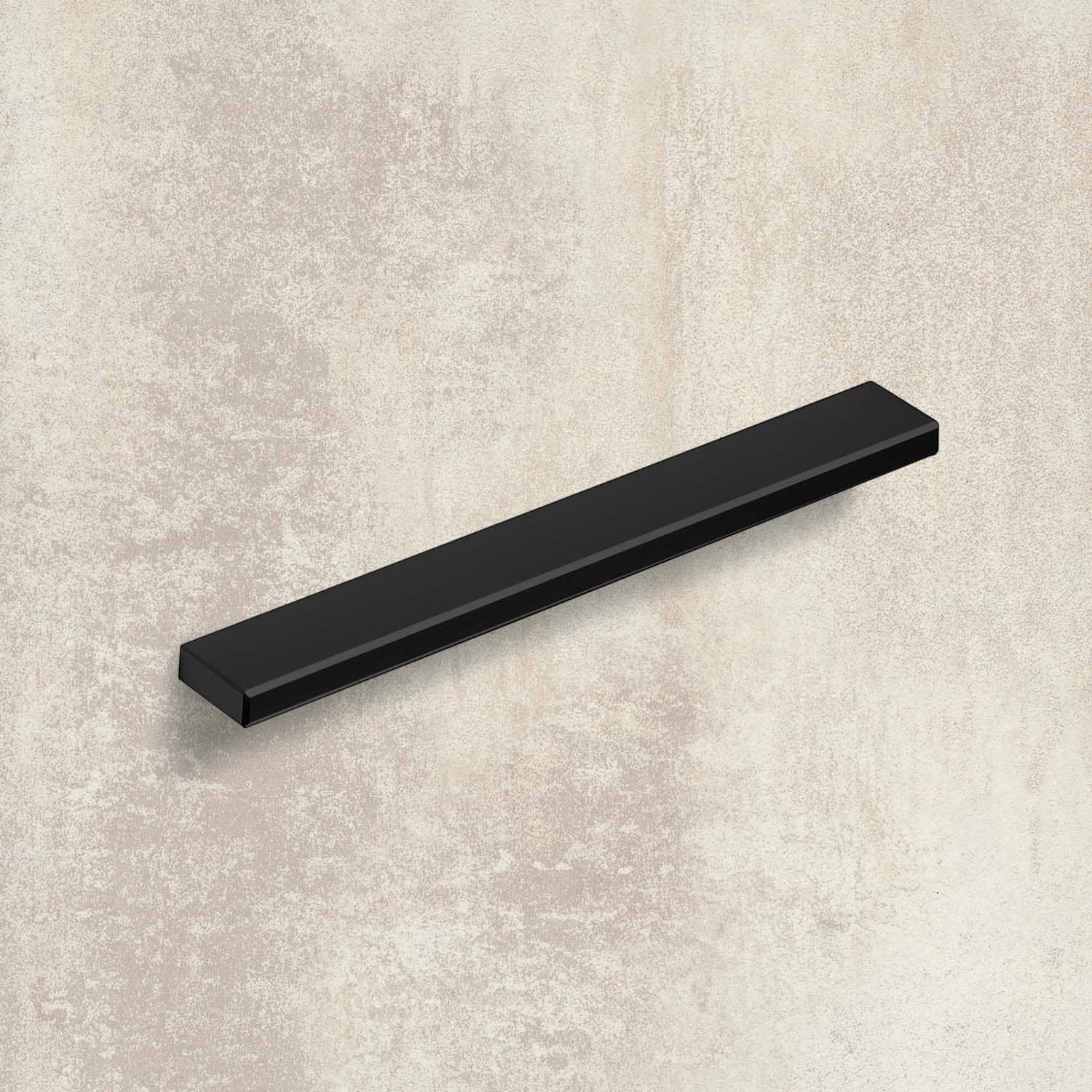 HETTICH Griffleiste Stabia, Bohrabstand 128 mm, L 140 mm, B 8 mm, H 20 mm, Schwarz matt, 9345442