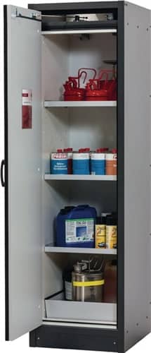 ASECOS Sicherh.-Schrank Typ 30 H1947xB564xT620mm grau/gelb Vollblechtüren