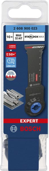 BOSCH EXPERT MetalMax MAII 32 AIT Blatt für Multifunktionswerkzeuge, 70 x 32 mm, 10 Stück. Für oszillierende Multifunktionswerkzeuge