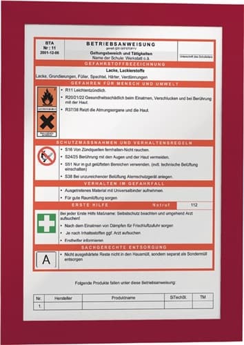 DURABLE Magnetrahmen DIN A4 orange selbstklebende Rückenfolie 2 St./VE DURABLE