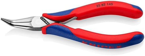 KNIPEX Elektronik-Greifzange Gesamt-L.145mm flachrunde Backen Form 8 Mehrkomp.-Hüllen