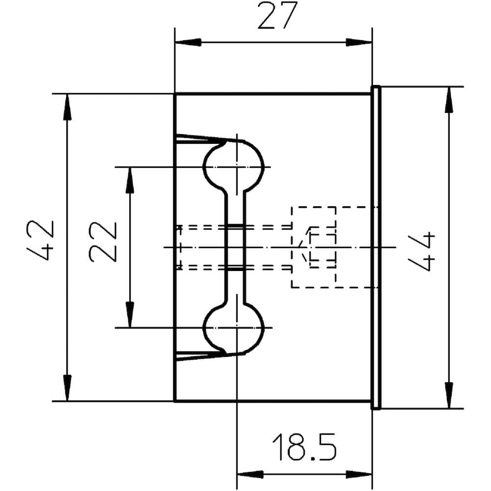 SIMONSWERK Klemmblock VARIANT® V 3604/18,5, verkehrsweiß